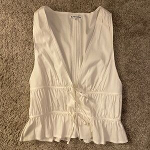 Reformation white tie top. Size 4